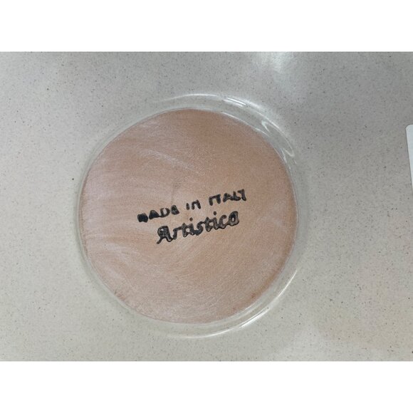 Hand-Painted 14" Square Ceramic Serving Plate With Grapes & Leaves Design - Picture 10 of 11